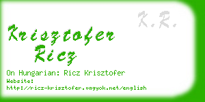 krisztofer ricz business card